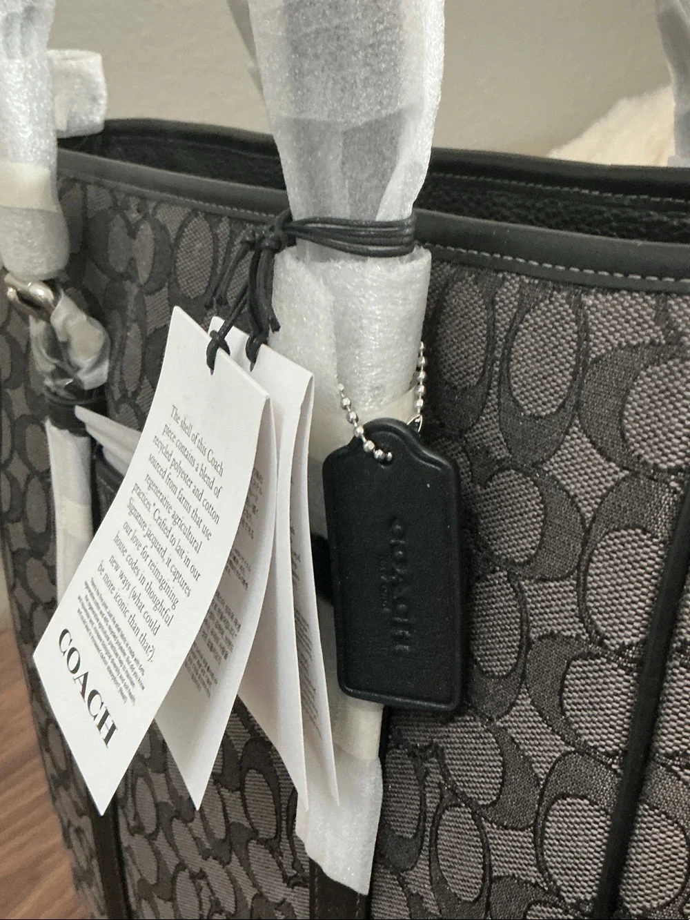 Coach Men’s Messenger Tote in Charcoal and Black